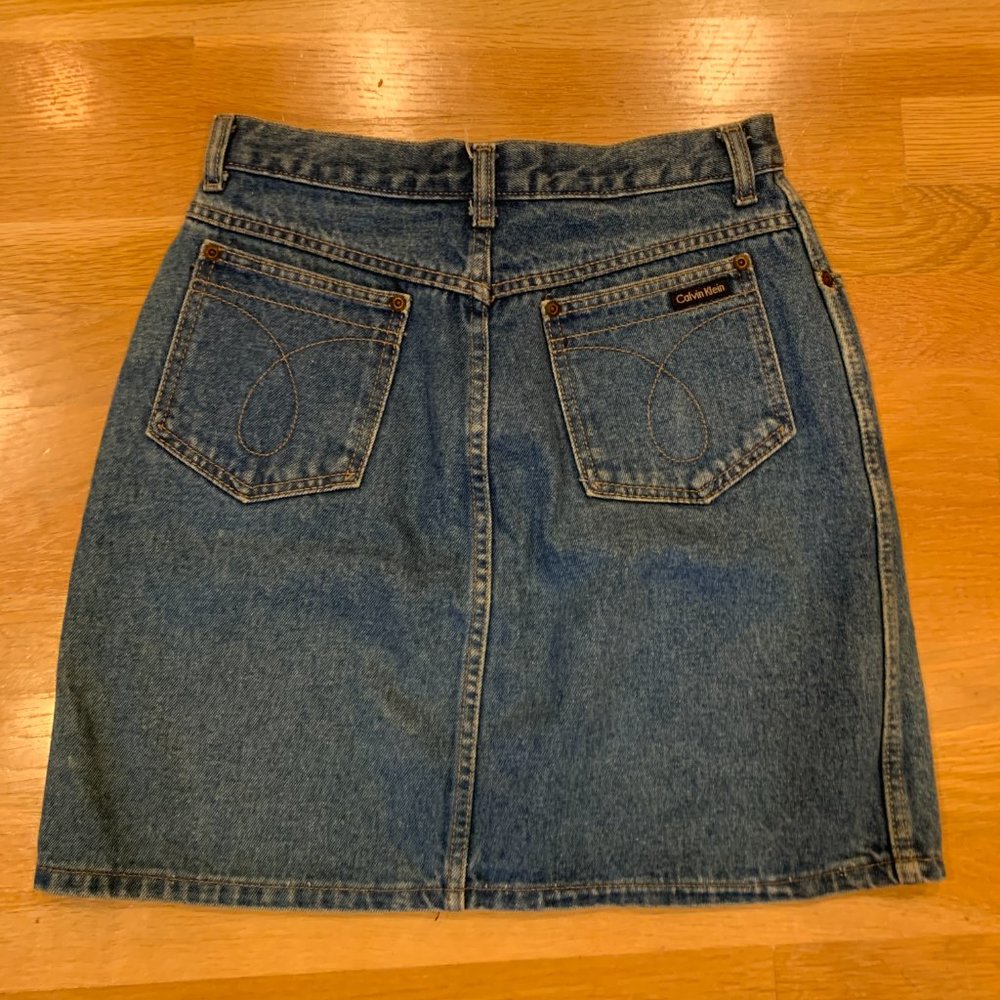 Calvin Klein Jeans Vintage Denim Mini Skirt 11